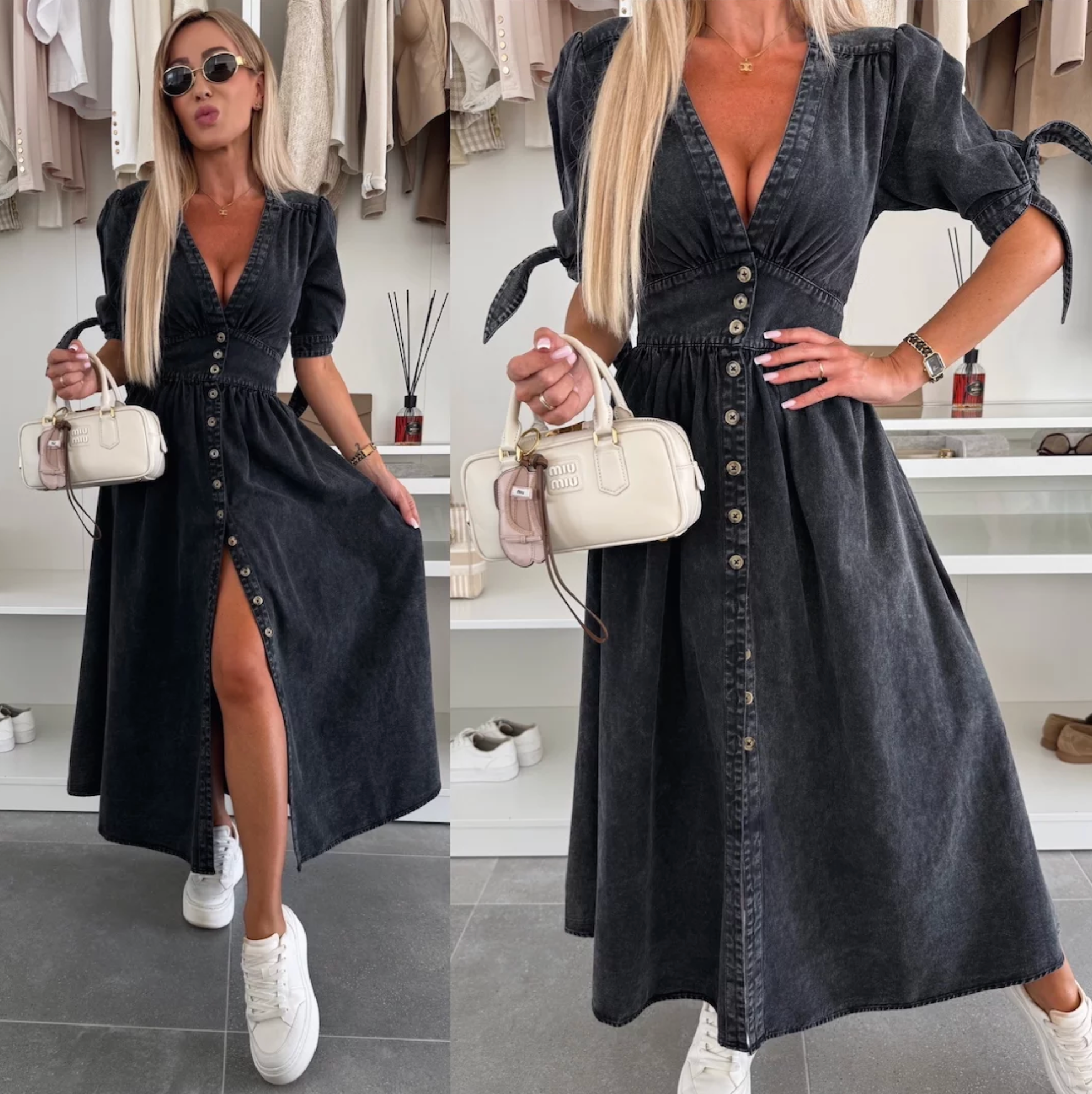 AliceLeon™ | Robe en denim vibrante