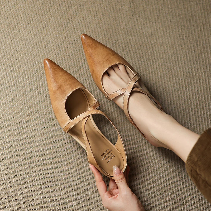 Aluna Mules en Cuir Authentique