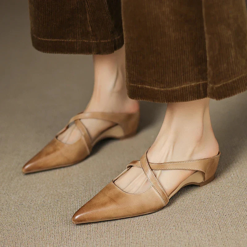 Aluna Mules en Cuir Authentique