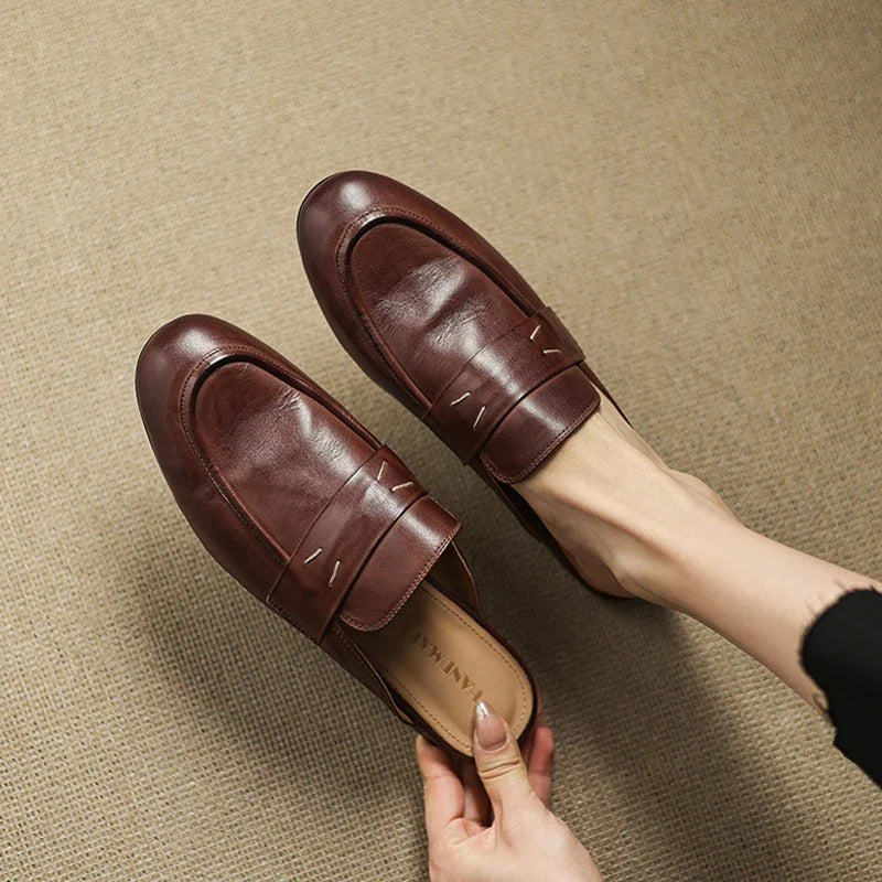 Serin Mules en Cuir Authentique