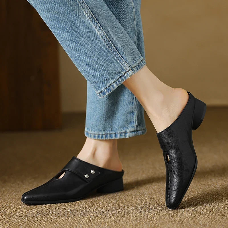 Genuine Leather Agnit Mules