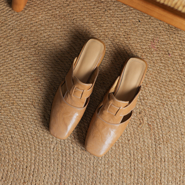 Authentic Leather Ivora Mules