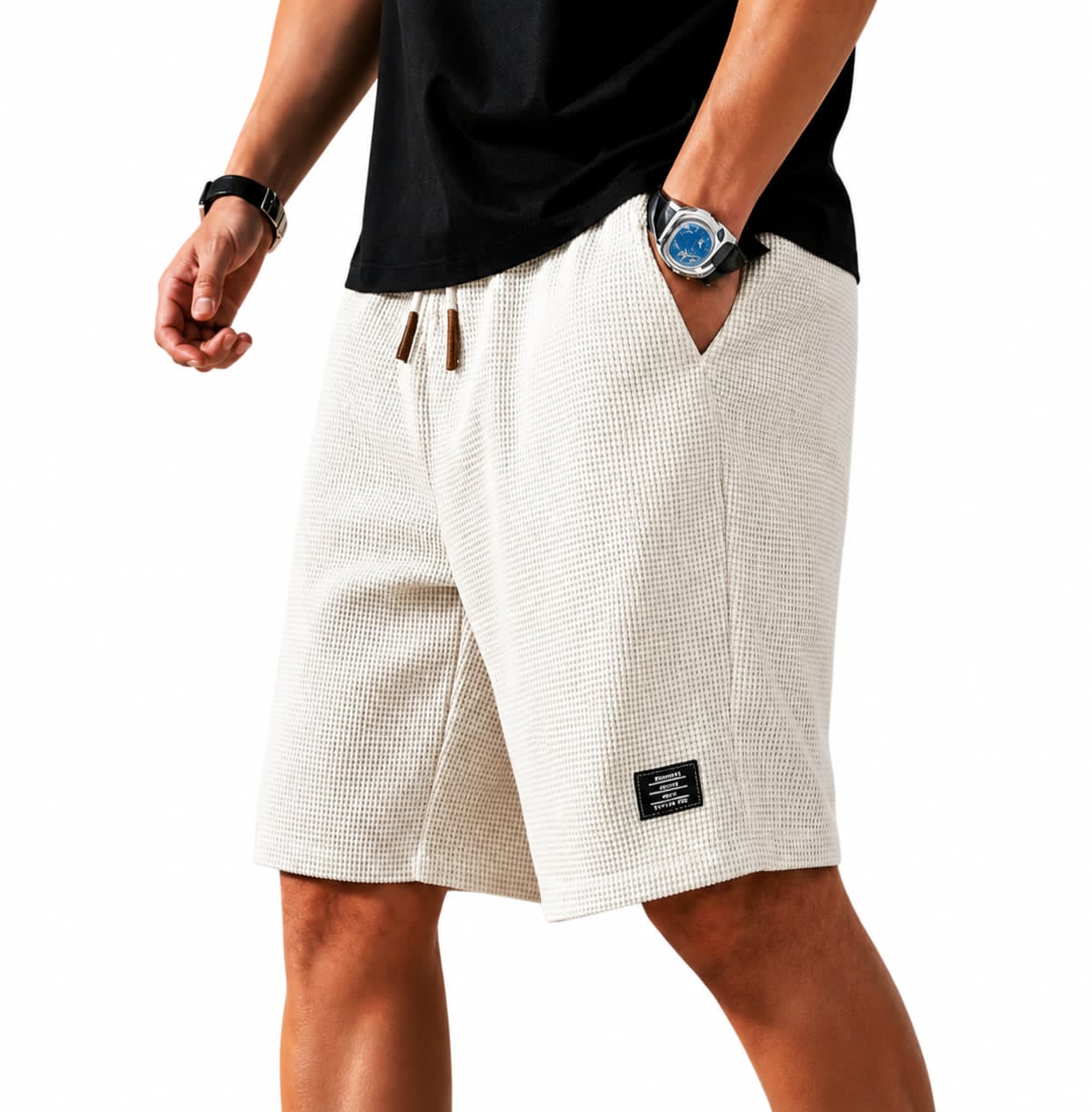 AliceLeon™ | Bermuda Capri en Maille Texturée