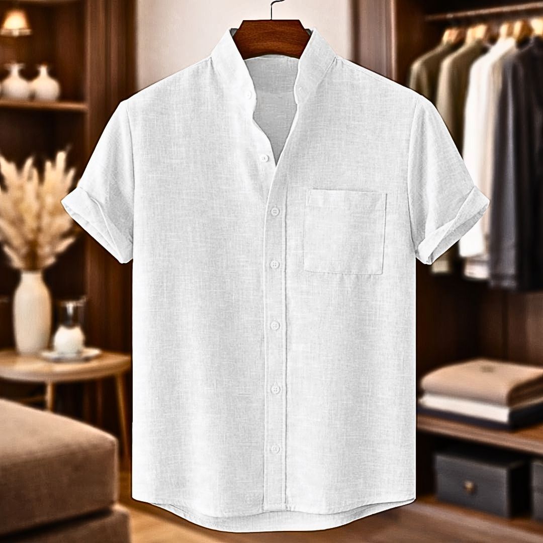 AliceLeon™ | Chemise en lin à manches courtes élégante