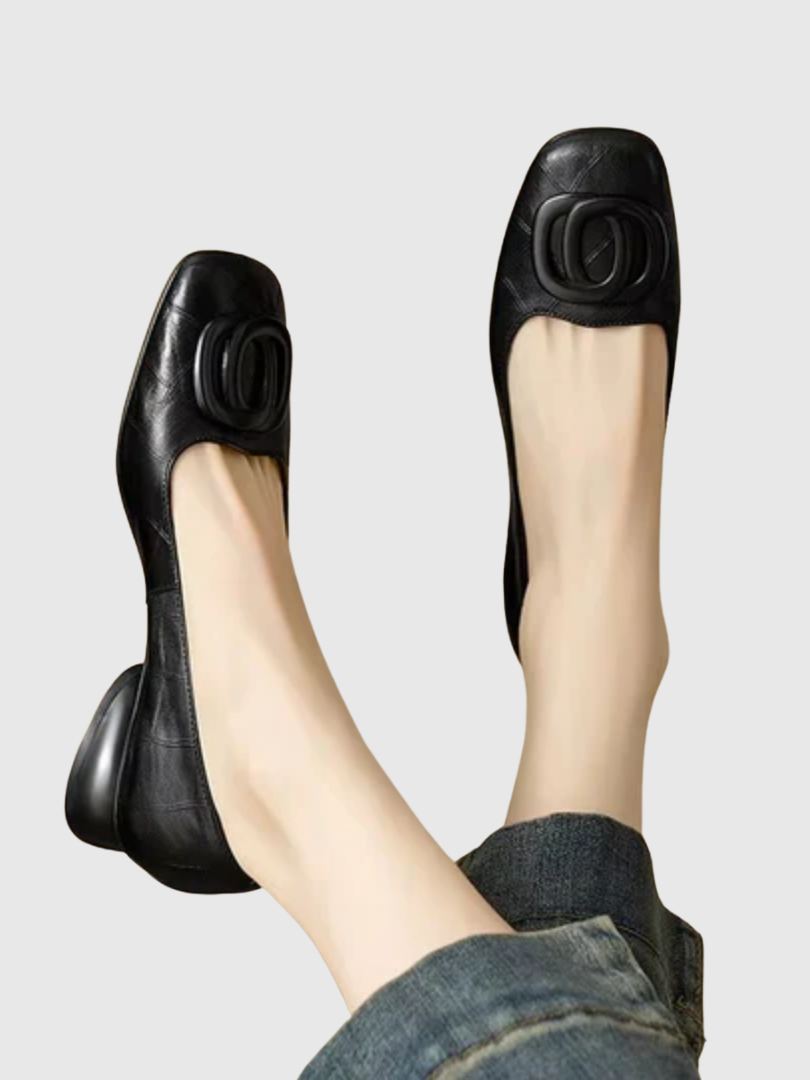 Ballerines en Cuir Opium