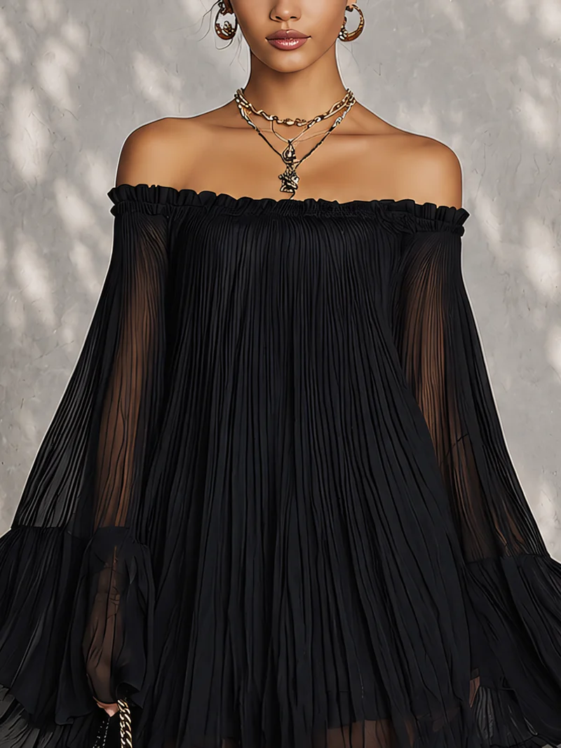 Océane | Robe Mini Épaules Dénudées