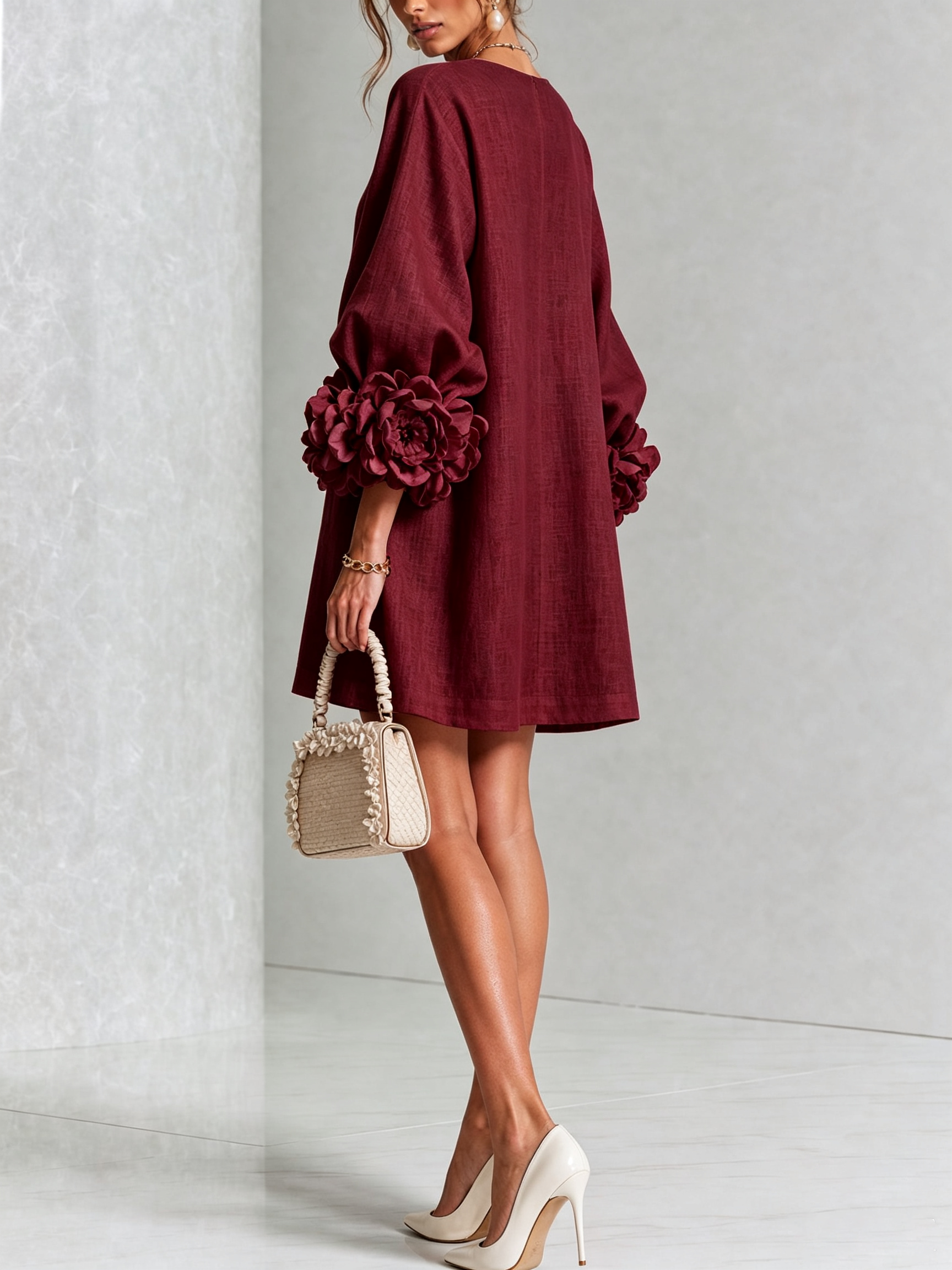 Robe Mini Florale Boutonnée