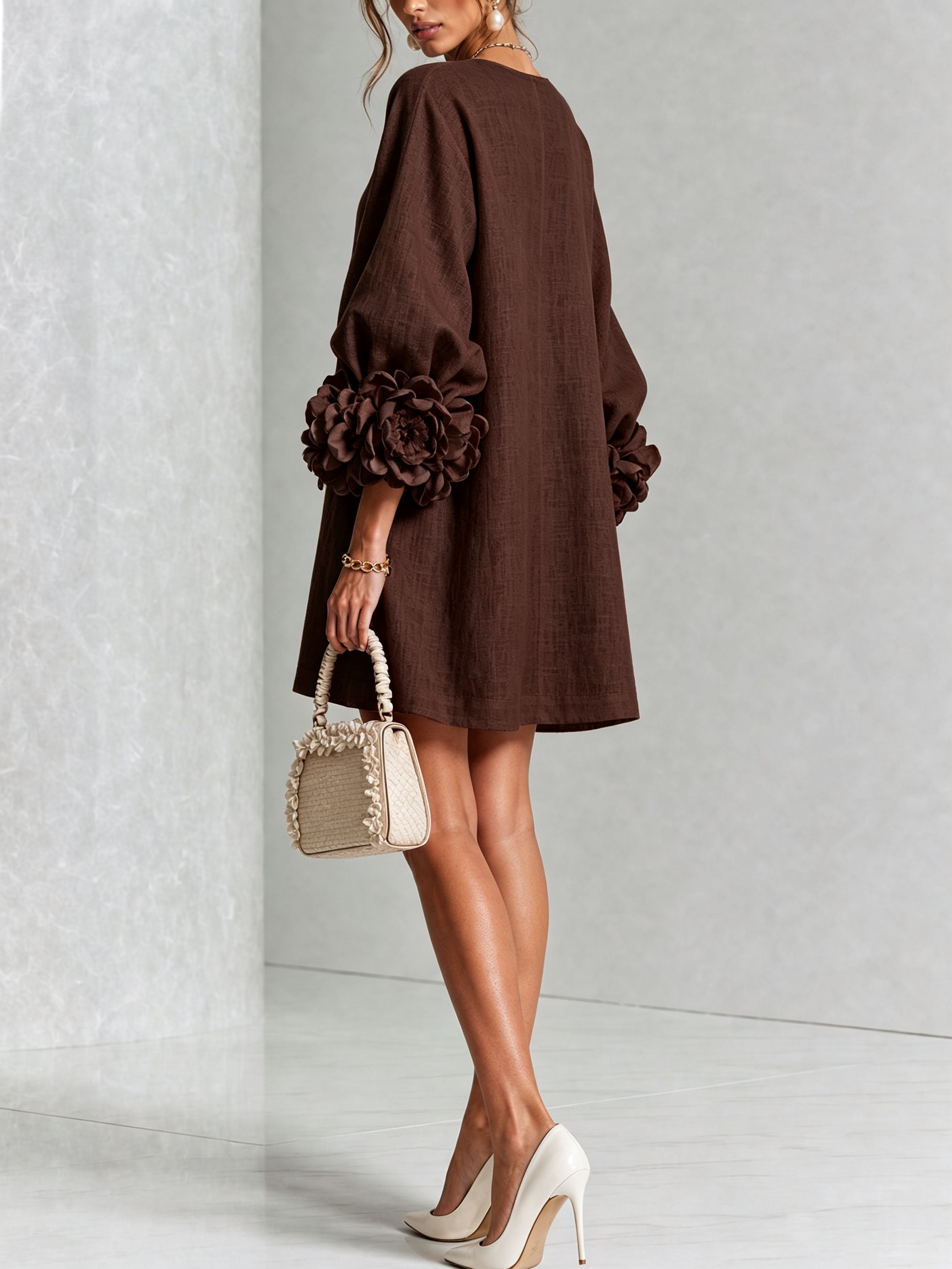 Robe Mini Florale Boutonnée
