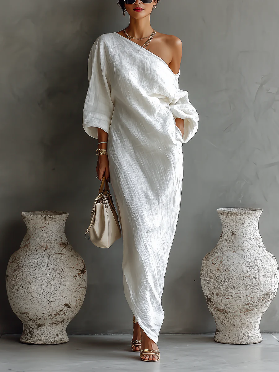 Élégante Robe Maxi Asymétrique