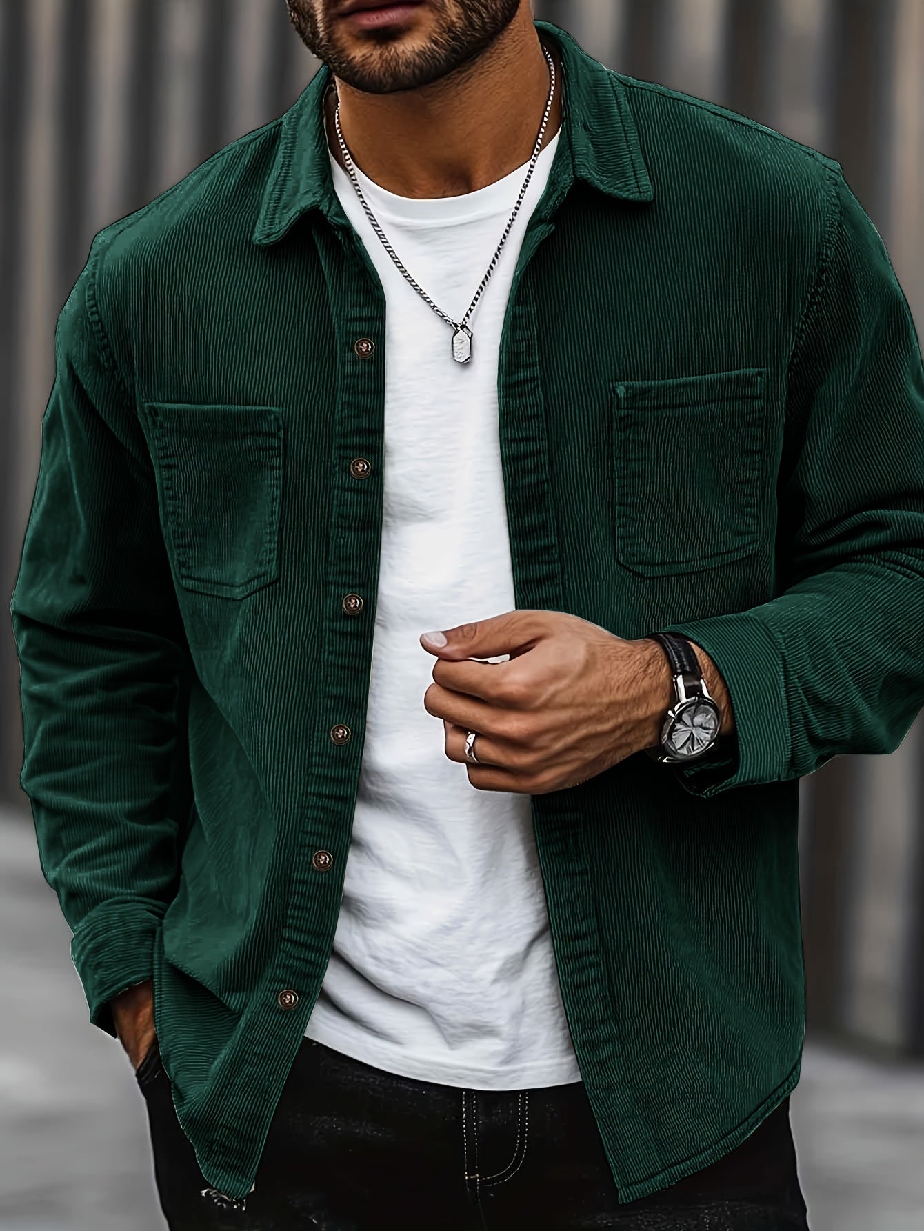 Bryce | Chemise d'extérieur texturée côtelée
