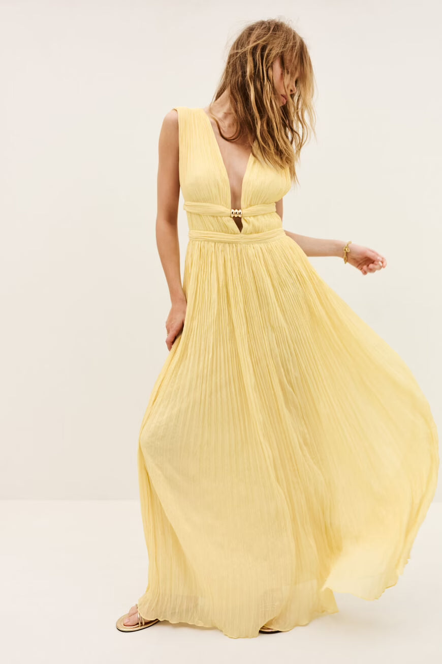 Maxi Robe à Décolleté en V