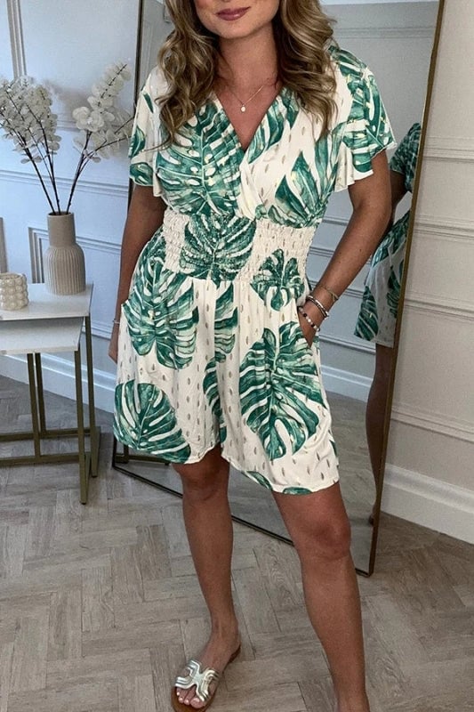 Combinaison Décontractée à Motif Floral