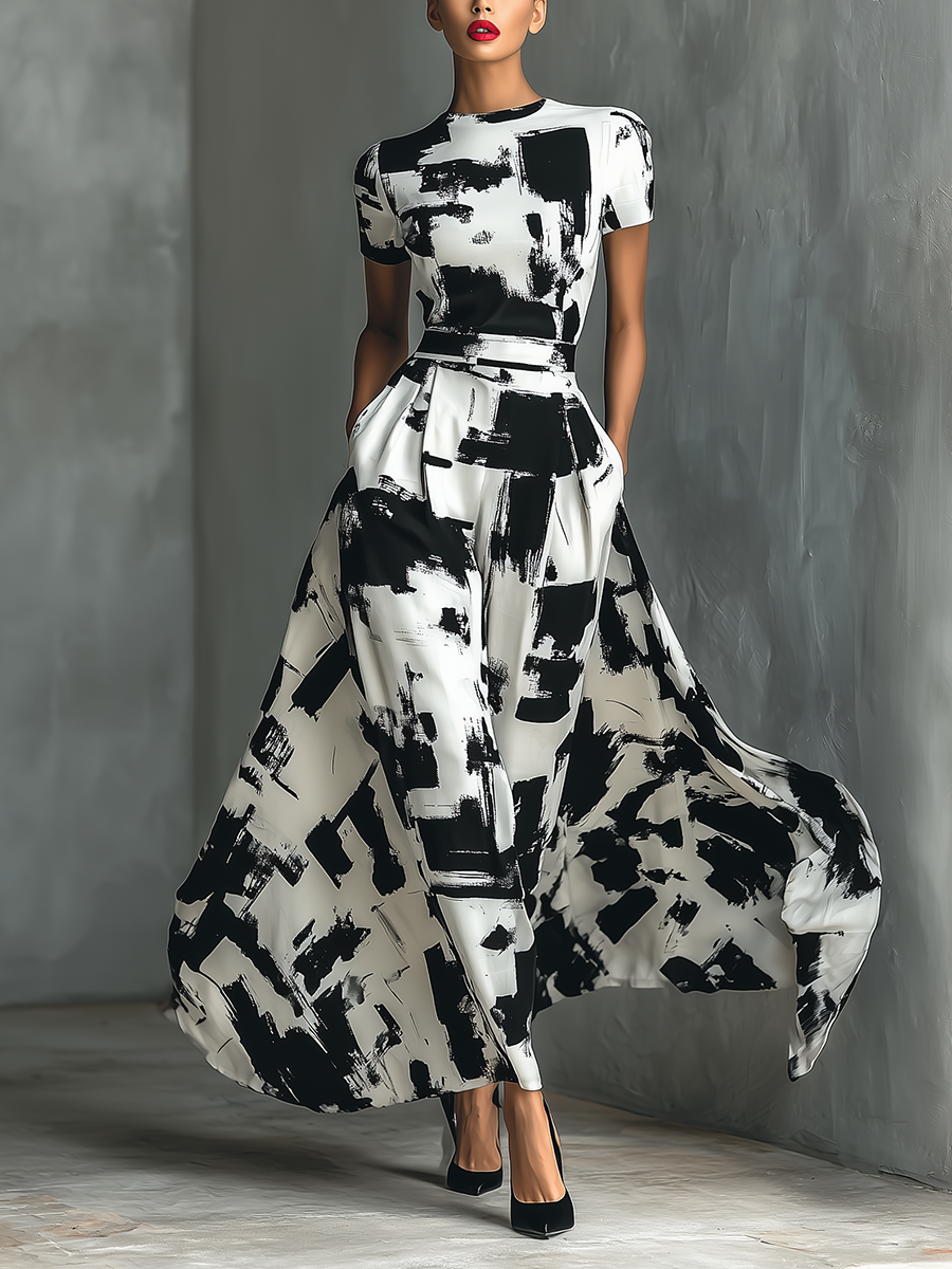 AliceLeon™ | Robe maxi abstraite