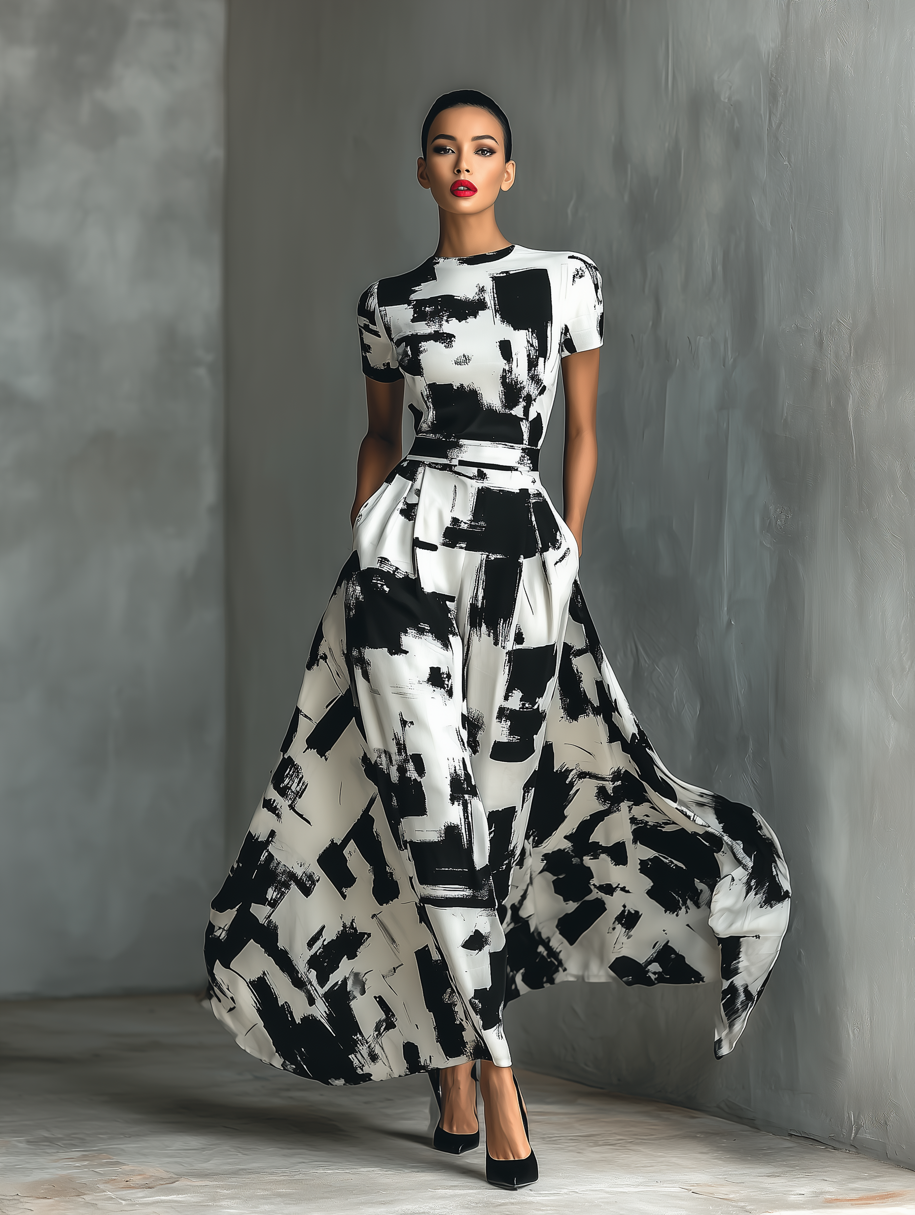 AliceLeon™ | Robe maxi abstraite