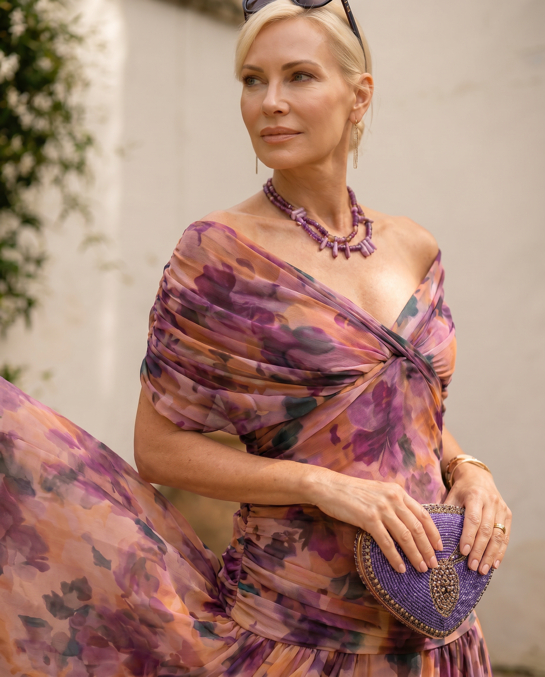 Robe maxi chic pour soirée avec décolleté en cœur
