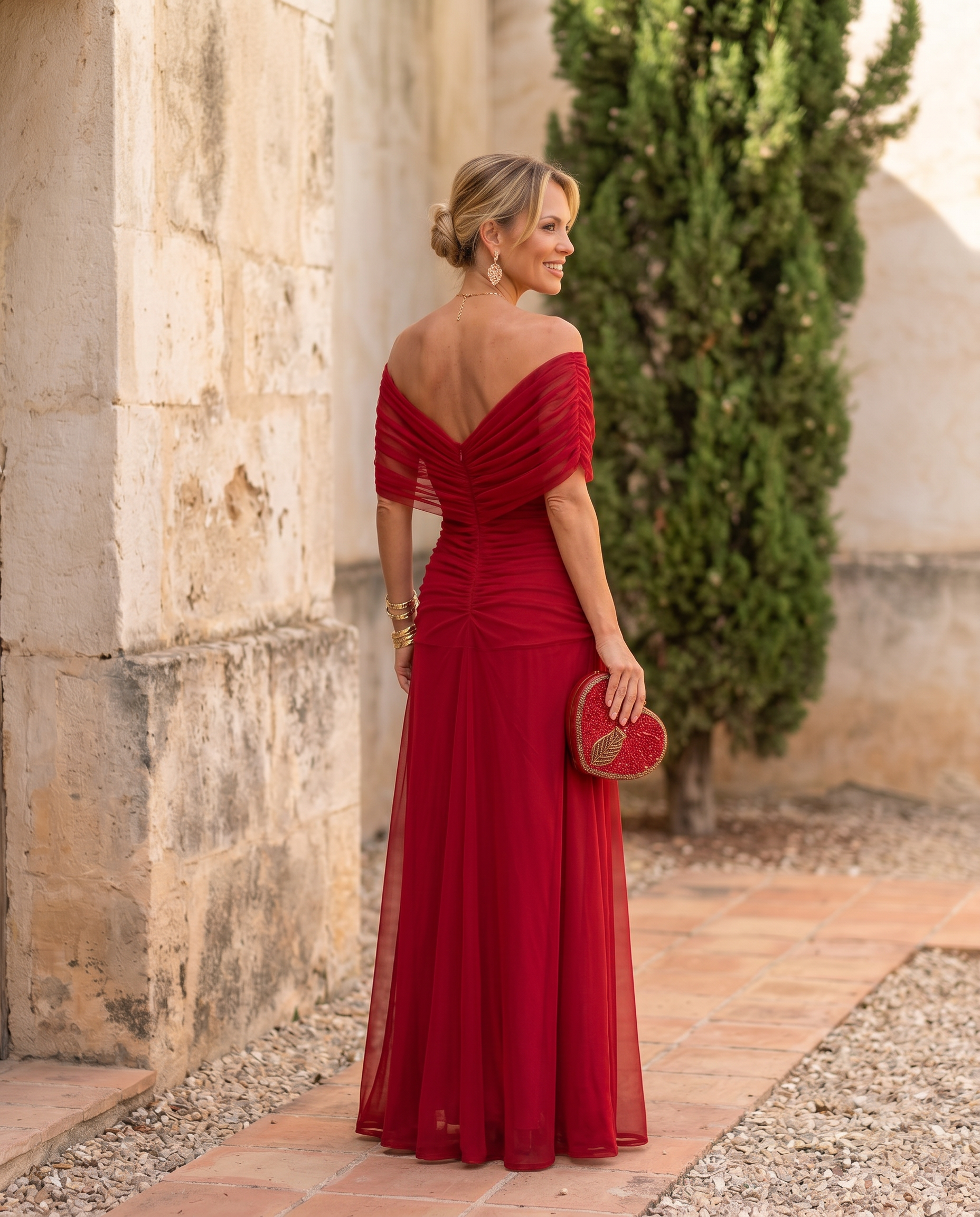 Robe maxi chic pour soirée avec décolleté en cœur