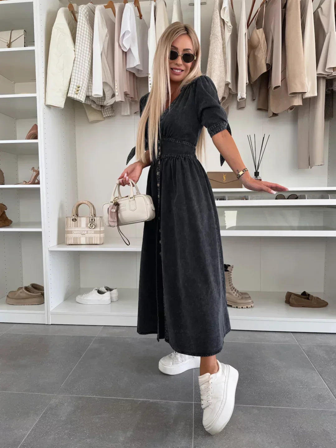 AliceLeon™ | Robe en denim vibrante