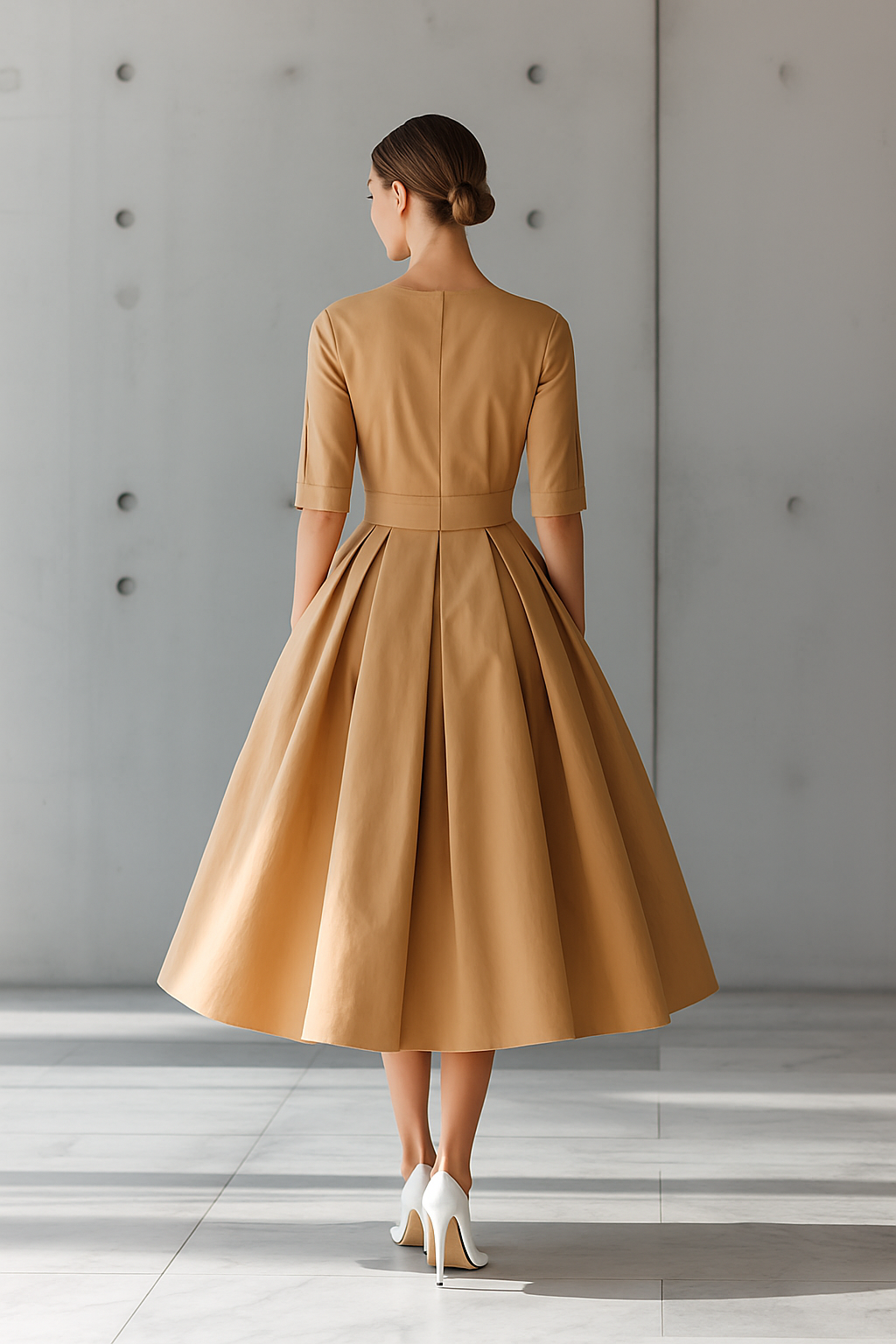 AliceLeon™ | Robe Maxi en Coton Structuré