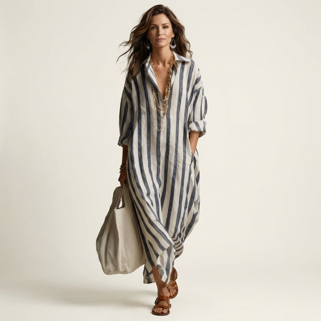 AliceLeon™ | Maxi Striped Robe
