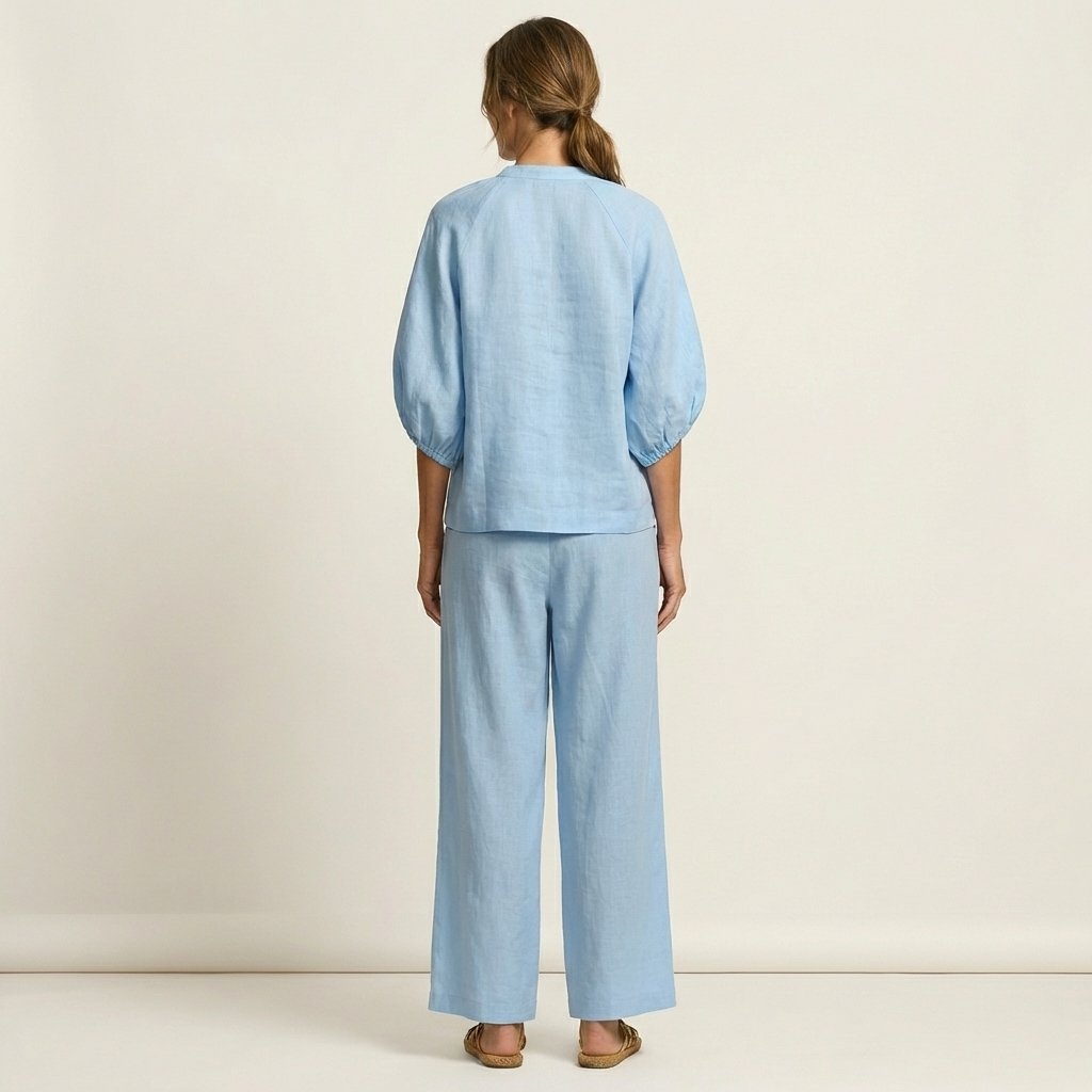 Ensemble à Manches Bouffantes Zippé