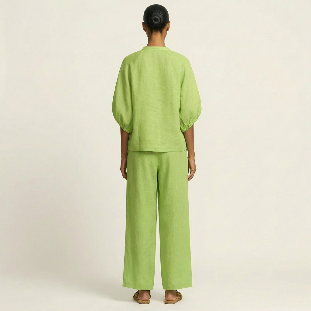 Ensemble à Manches Bouffantes Zippé