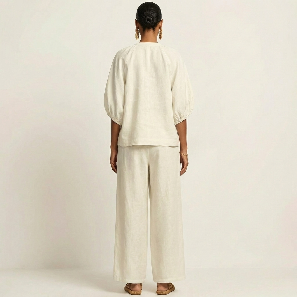 Ensemble à Manches Bouffantes Zippé