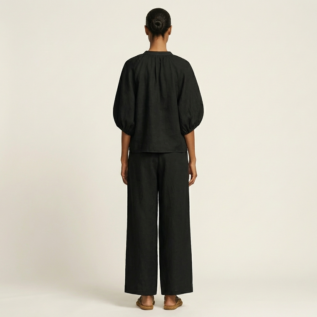 Ensemble à Manches Bouffantes Zippé