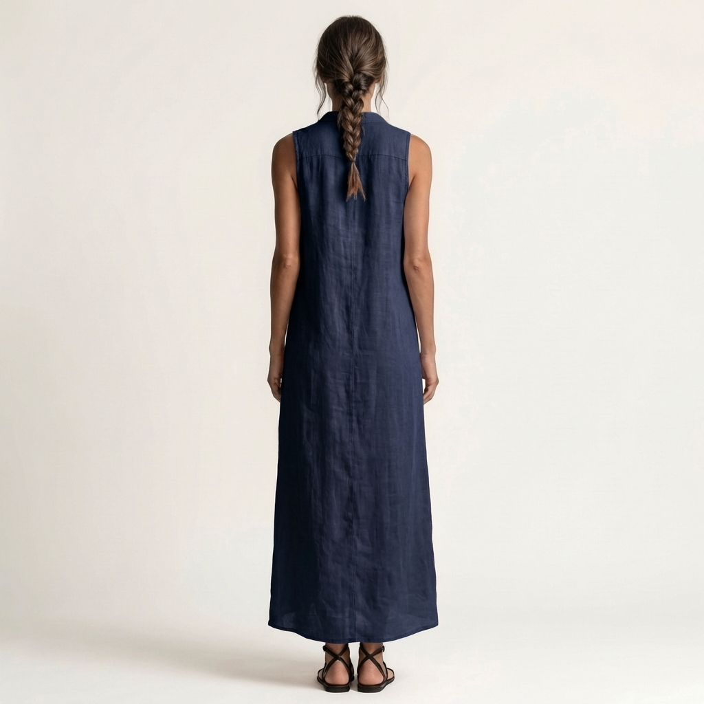 Robe Maxi en Lin à Capuche