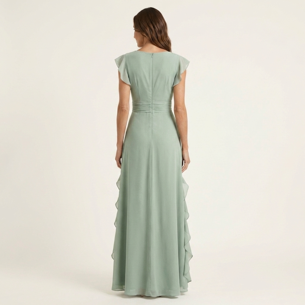 Robe Maxi à Décolleté Croisé