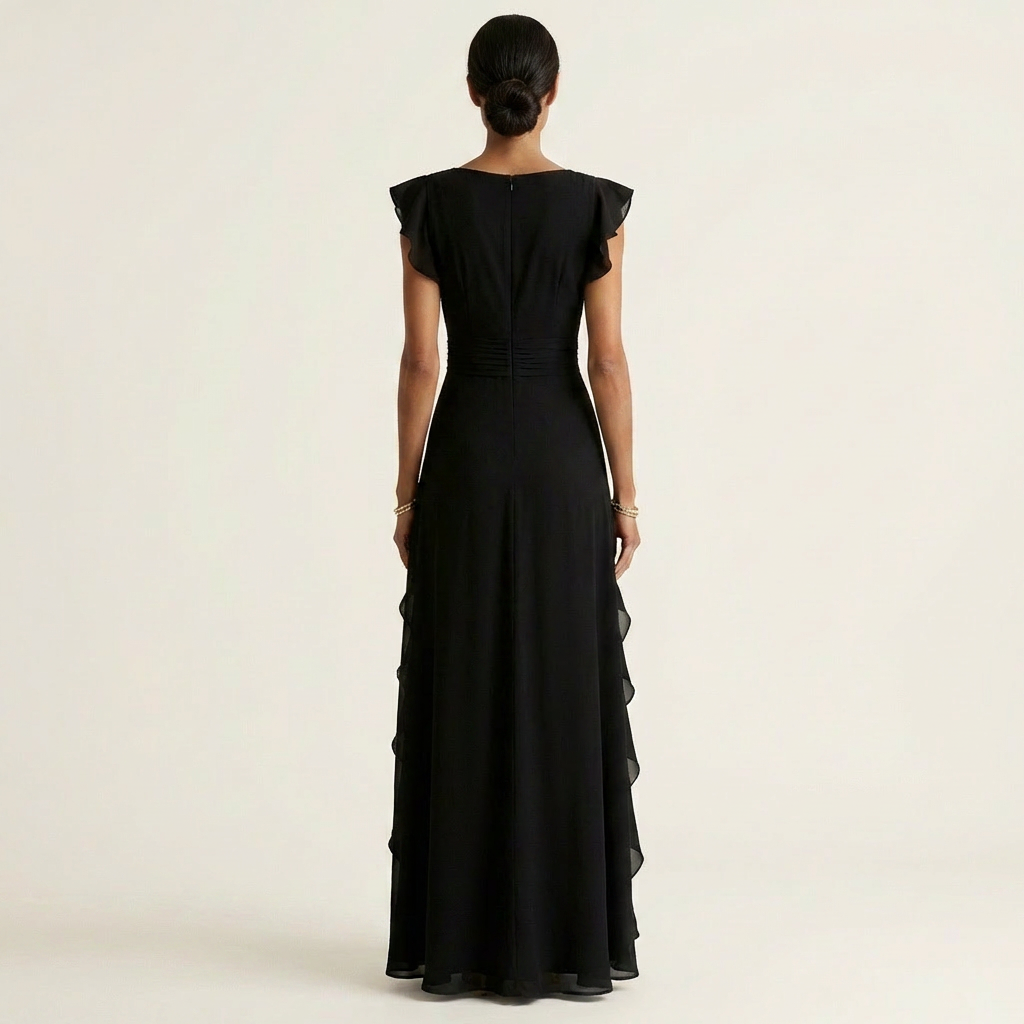 Robe Maxi à Décolleté Croisé