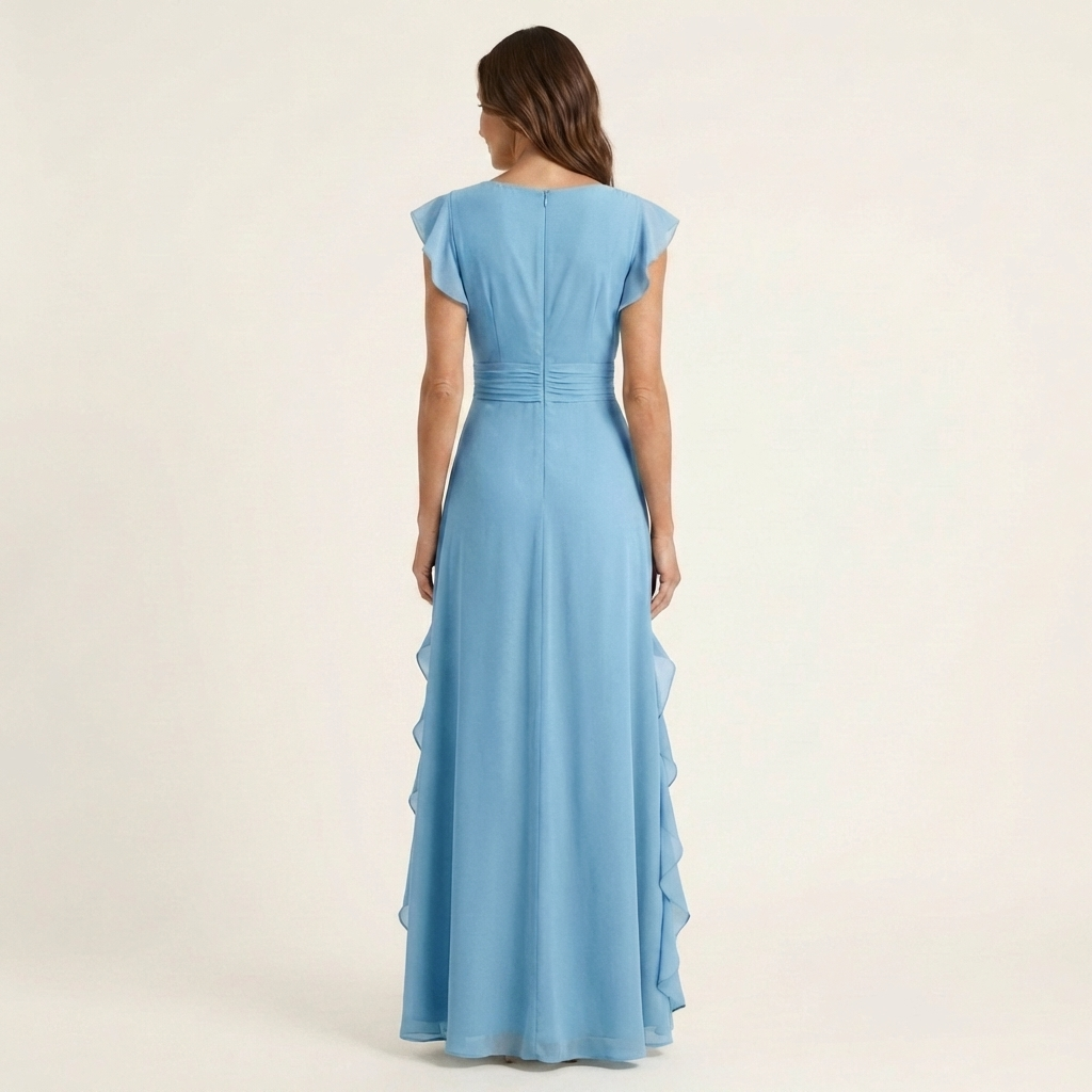 Robe Maxi à Décolleté Croisé
