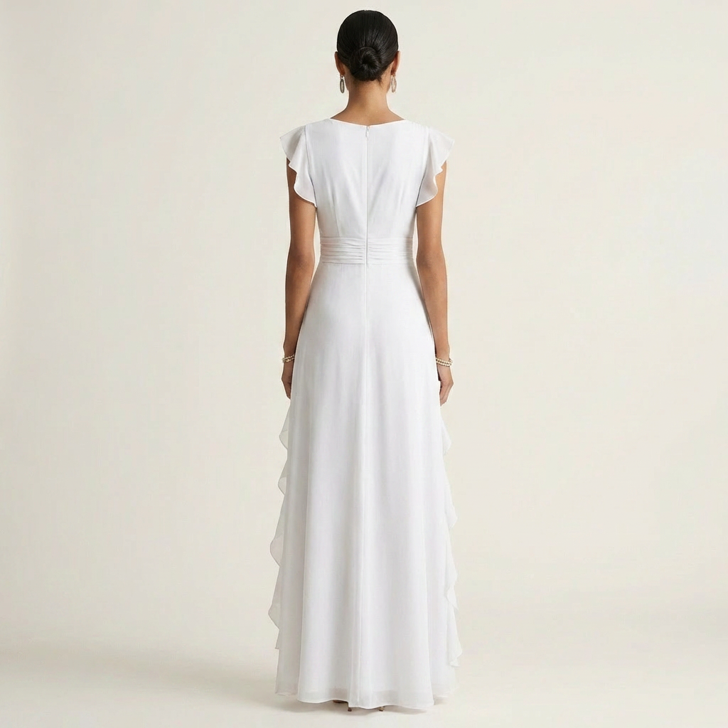 Robe Maxi à Décolleté Croisé