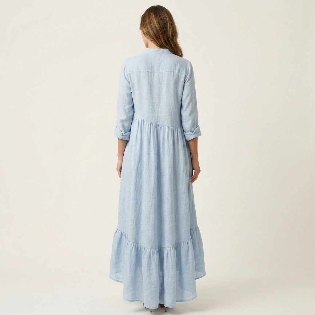 Robe Maxi à Col Montant