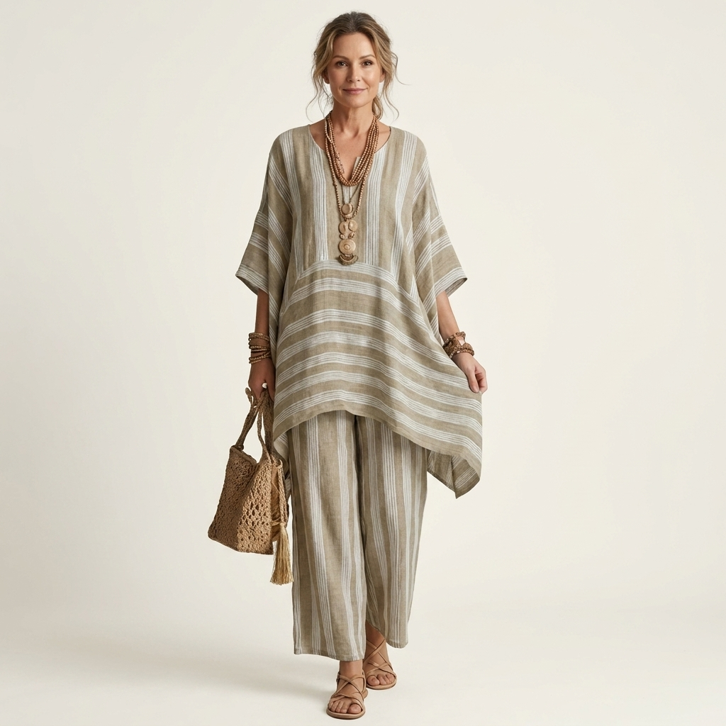 Ensemble Bicolore en Coton-Lin