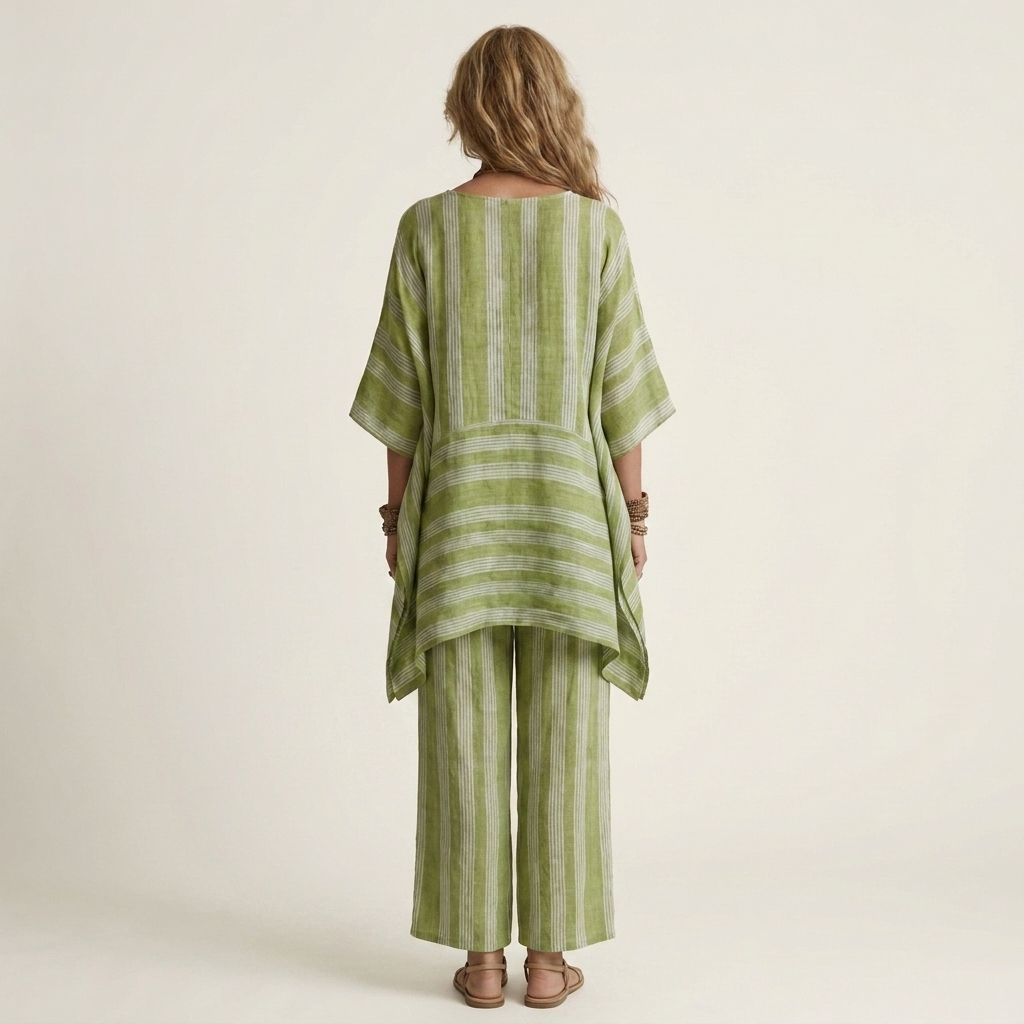 Ensemble Bicolore en Coton-Lin