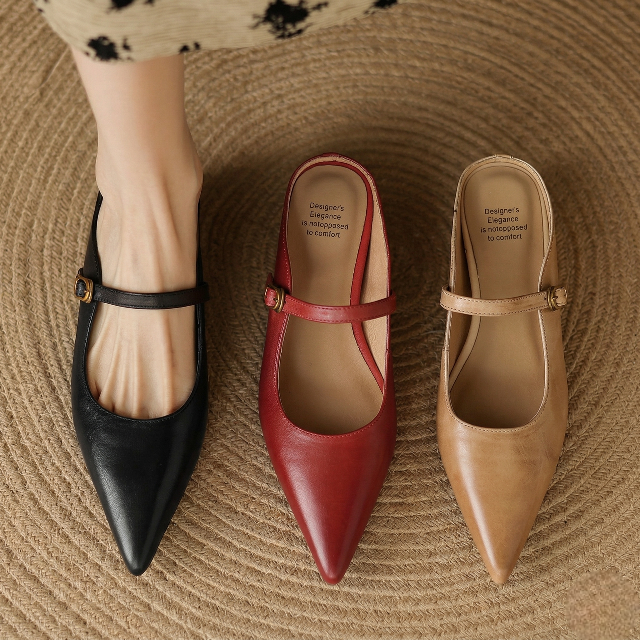 Authentic Leather Neok Mules