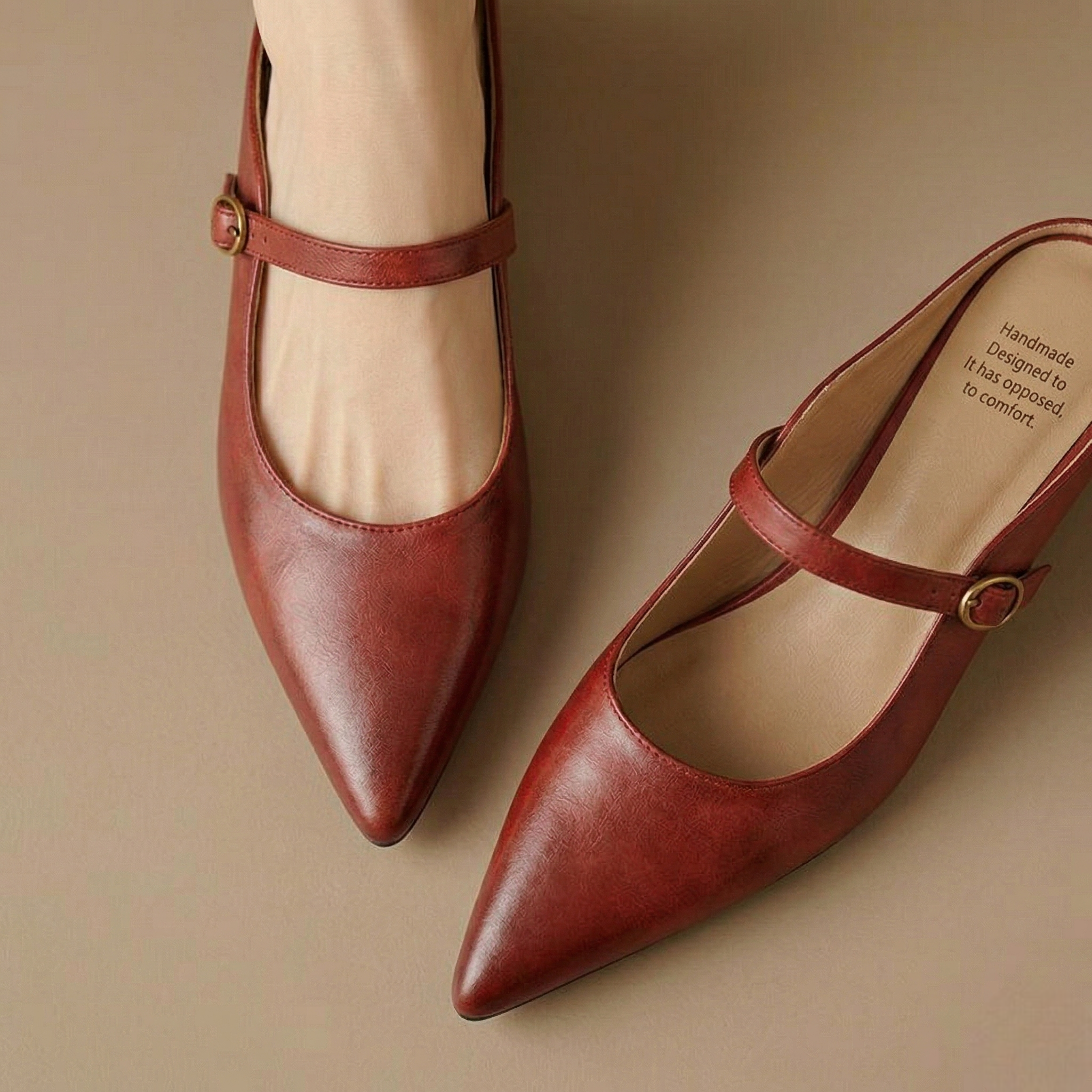 Authentic Leather Neok Mules