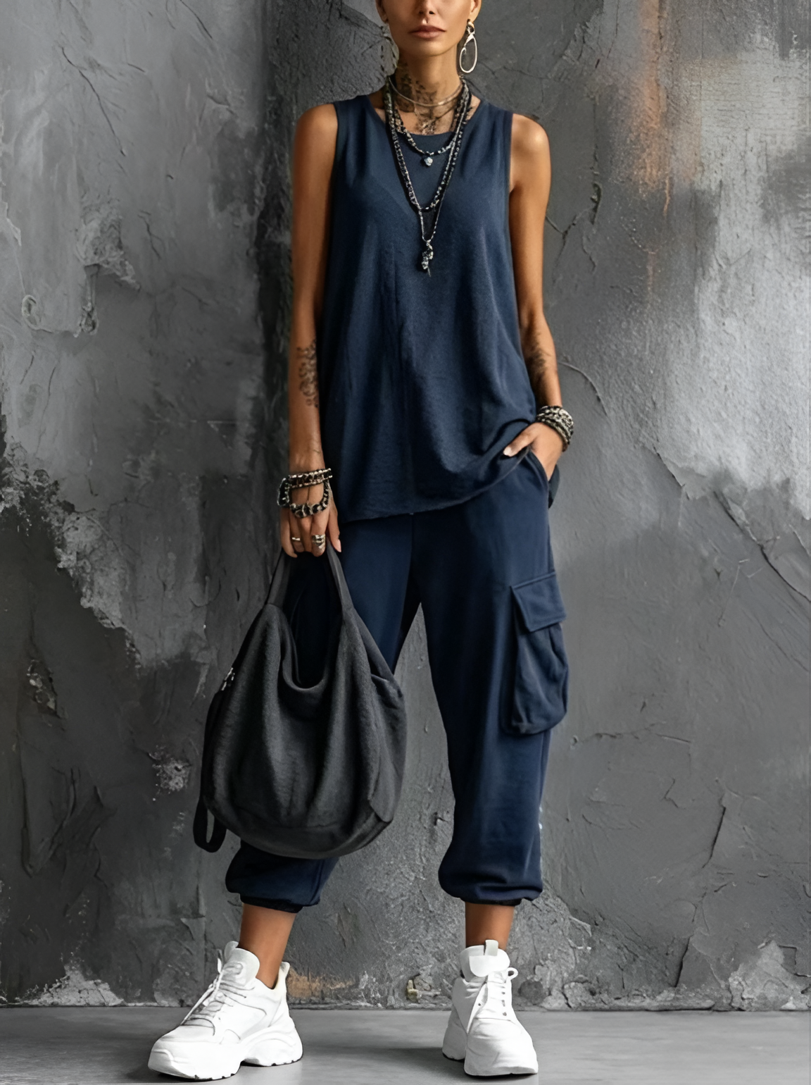 Tenue décontractée au style urbain