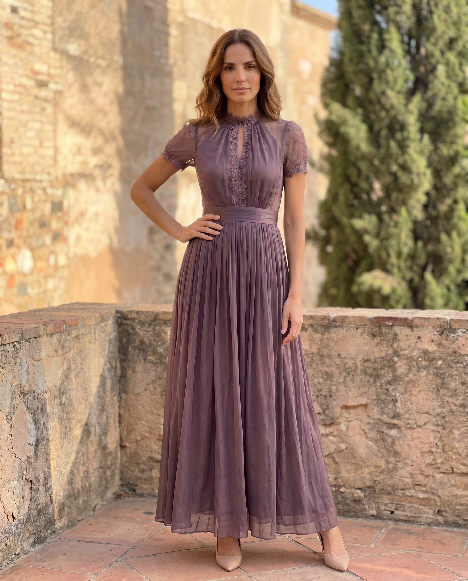 Flavia | Robe longue violette