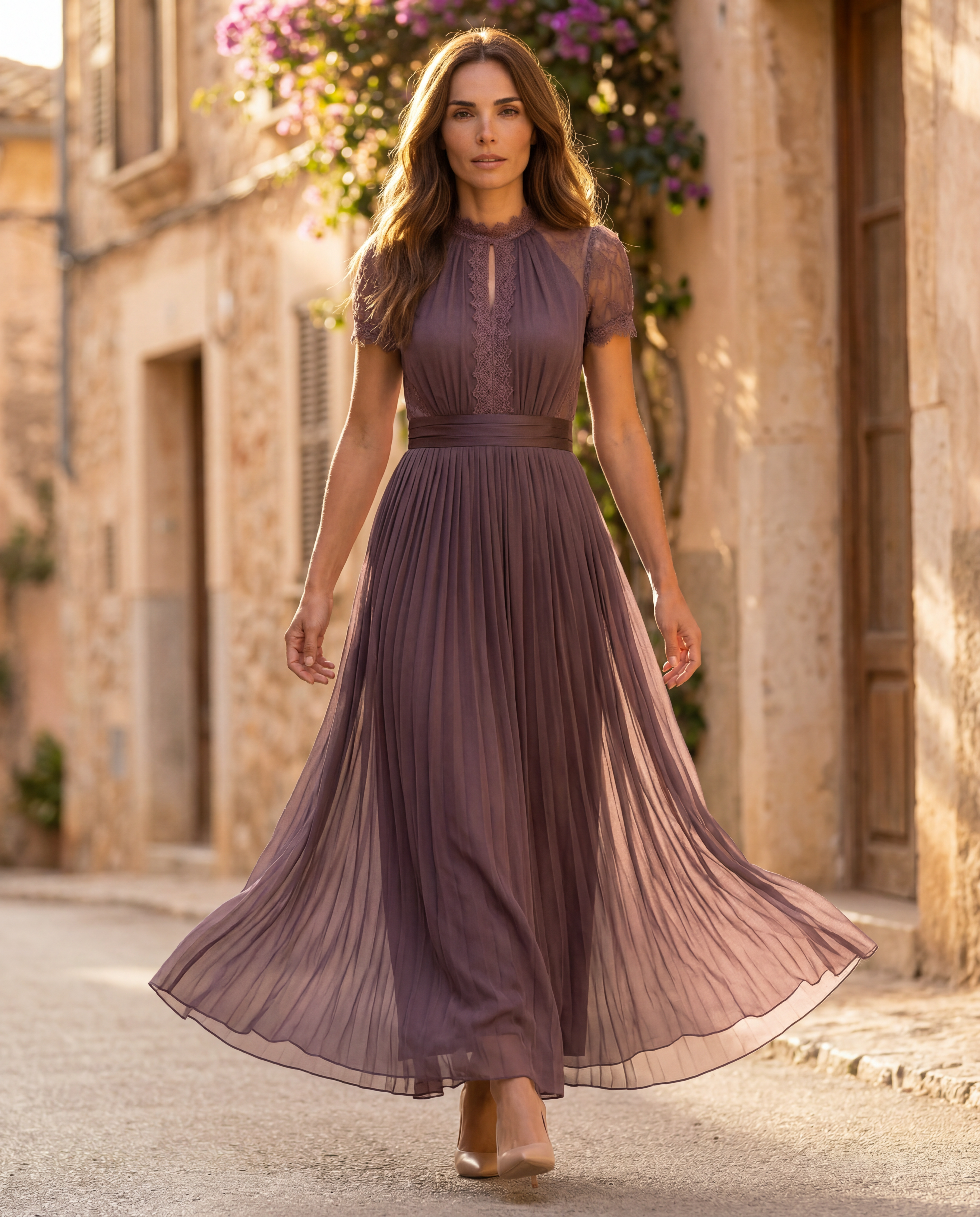 Flavia | Robe longue violette