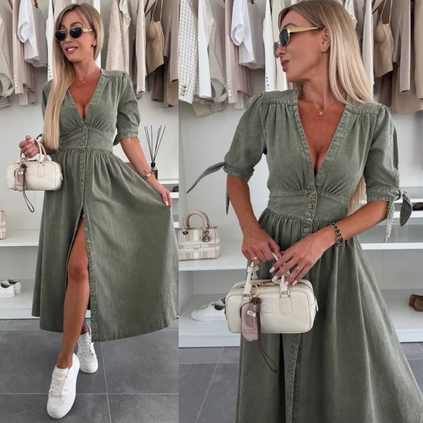 AliceLeon™ | Robe en denim vibrante