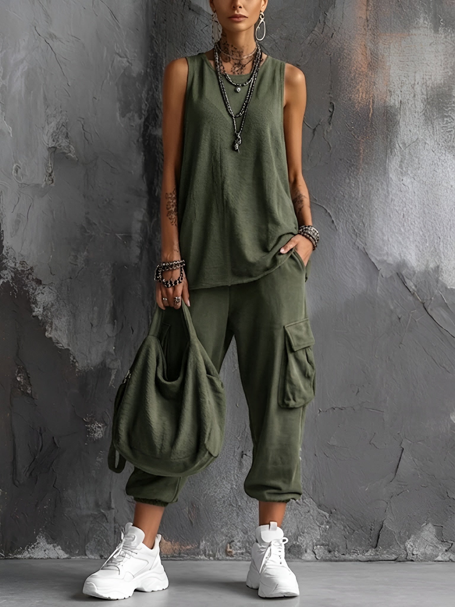 Tenue décontractée au style urbain