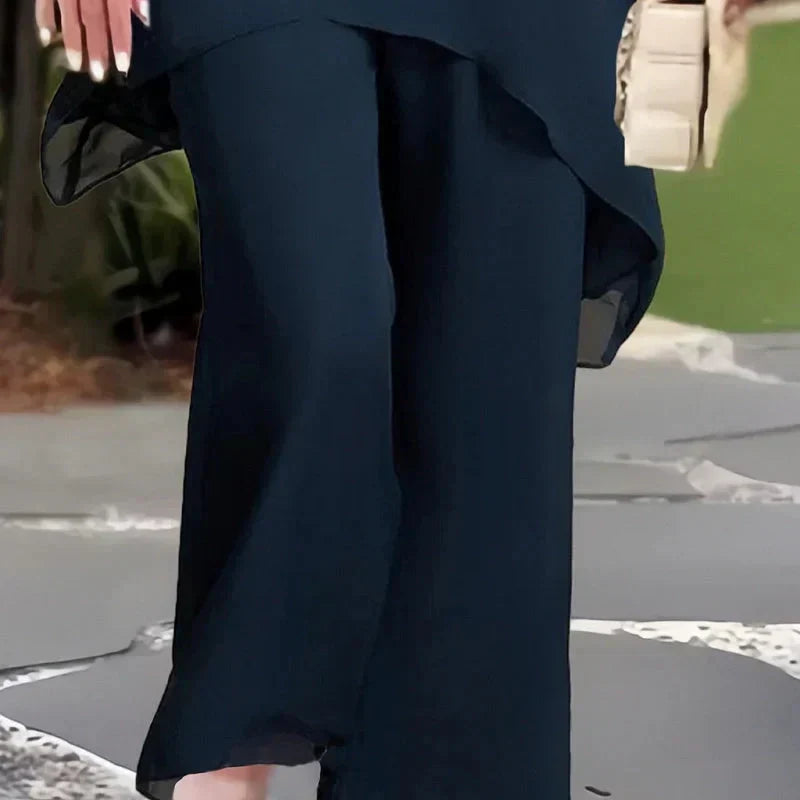 Ensemble Élégant Asymétrique en Deux Pièces