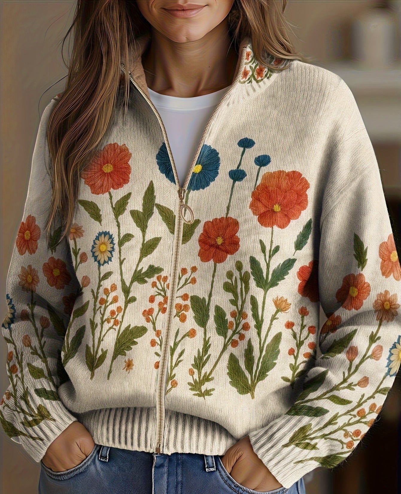 Wrenna | Cardigan Fleurs Sauvages